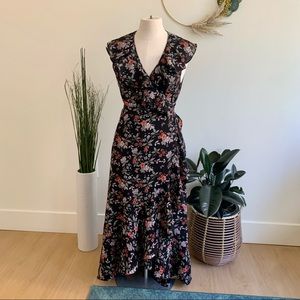 High Low Midi Wrap Dress
